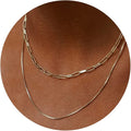 CHESKY Layered Necklaces for Women, 14K Gold Plated Chain Necklace Women Trendy Cuban Link Paperclip Chain Toggle Clasp Necklace Fashion Chunky Jewelry for Women