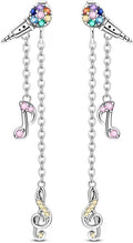 LAZA 925 Sterling Silver Hoop Earrings for Women, Hypoallergenic Huggie Butterfly Dangle Drop Earrings Colorful Flower Earrings Jewelry Gifts
