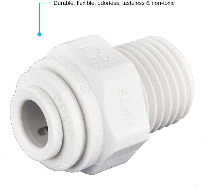 John Guest 1/4 Inch OD x 1/8 Inch NPT Male Connector, Push to Connect Plastic - Image 4