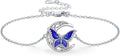 Dragonfly Bracelet 925 Sterling Silver Butterfly Bracelet Adjustable Celtic Moon Bracelet Irish Celtic Jewelry Gifts for Women