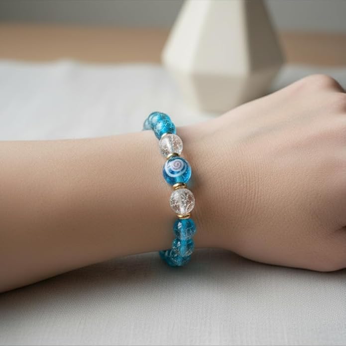 Handmade Glow-in-the-Dark Beaded Bracelet, Luminous Wrist Accessory, Fashion Bracelet for Women, Ideal Gift for Night Events, Parties & Birthdays