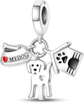 MULA 925 Sterling Silver Charms for Bracelets and Necklaces Airplane Passport Dangle Pendants Beads Butterfly Dragonfly Charms Jewelry Charm for Women
