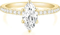 TIGRADE 2CT Engagement Ring for Women Marquise Cut Cubic Zirconia Wedding Band CZ Promise Anniversary Ring Size 3-12