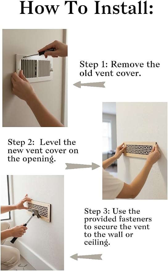 Vent Cover for walls and ceiling Custom Size Fan cover Wall Register Ceiling - Image 7