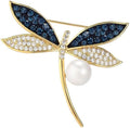 Animal Brooch Insect Bird Brooches Pearl Rhinestone Crystal Brooch 18k Gold-Plated Lapel Pins Jewelry Gifts Birthday Gifts for Women Men