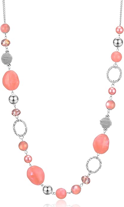 PEARL&CLUB Long Beaded Necklaces For Women - Sweater Chain Fashion Jewelry Necklace Gifts For Women
