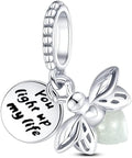 LIGHTDOG 925 Sterling Silver Charm fits Pandora Charm Bracelet Necklaces Pendant Bead Charms Jewelry Gift for Women Family Friends