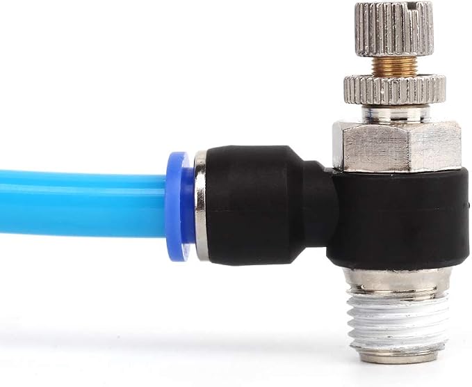 SNS Air Flow Control Valve Push To Connect Fitting Speed Control Valve 1/2"Tube - Image 2