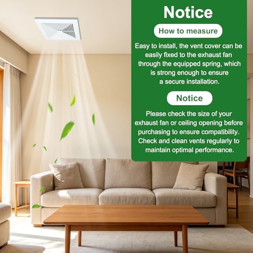 Bathroom Exhaust Fan Cover 11x11 Vent Cover - Image 5