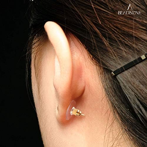 BEADNOVA Earring Backs Replacements Hypoallengeric Gold Plated Pierced Earring - Image 6