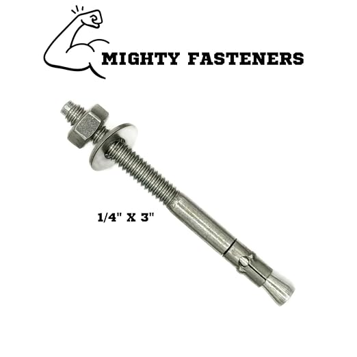 Mighty Fasteners Wedge Anchors – Heavy-Duty 304 Stainless Steel Expansion Bolts - Image 3