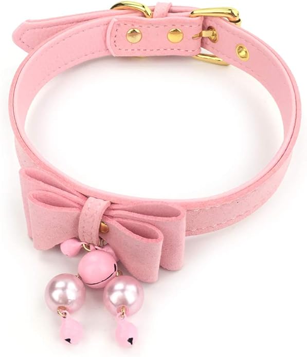 Bell Choker Collar Necklace Lolita Bow Collar Cat Kitty Velvet Necklace