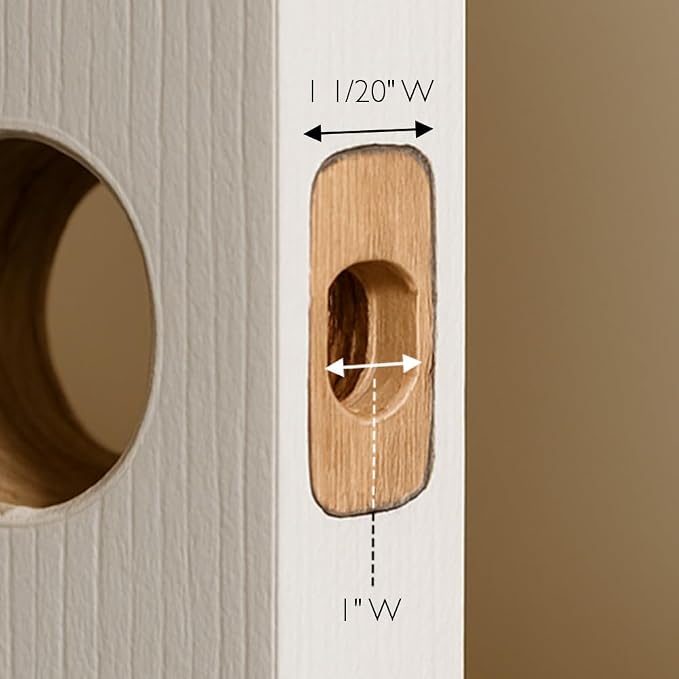 Design House Passage Door Latch, 6-Way Adjustable Fit, Square Spindle, Emblem - Image 3