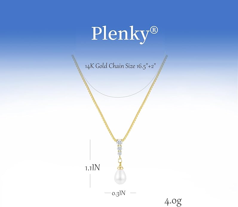 Pearl Necklaces for Women-14k Gold Plated Layered-Single Pearl Necklace Simple Pearl Choker Necklaces for Women Trendy Cute Gold Necklace Jewelry for Women Gifts