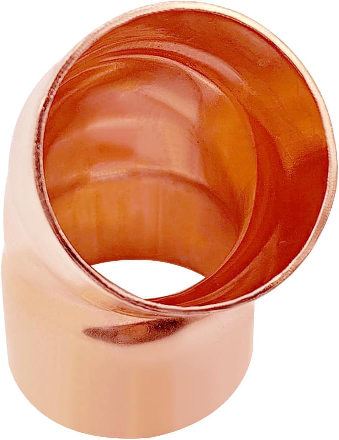 1Pack 1-1/4" C x C Copper 45 Degree Elbow, Sweat Solder Pipe Fitting | Premium - Image 4