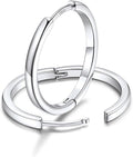 FaithHeart Sterling Silver Hoop Earrings for Women, Hypoallergenic Huggie Hoop Earrings Lightweight Small Cartilage Earrings Hoop Earring Dainty Everyday Earrings 6/8/10/12/14/15/16/18/20mm