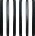 6 Pack 3/4" × 12" Pre-Cut Black Metal Pipe, Industrial Steel Fits Standard by GeilSpace