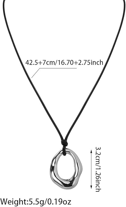 PLOUTOS Statement Modern Geometric Hollow Square Pendant Rope Chain Necklace for Women Bold Fashion Layering Collarbone Jewelry Party Wear Accessory