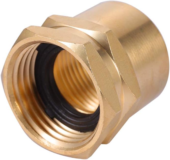 3/4" GHT Female to 3/4" NPT Female Connector, Brass Garden Hose Fitting 2pcs - Image 5