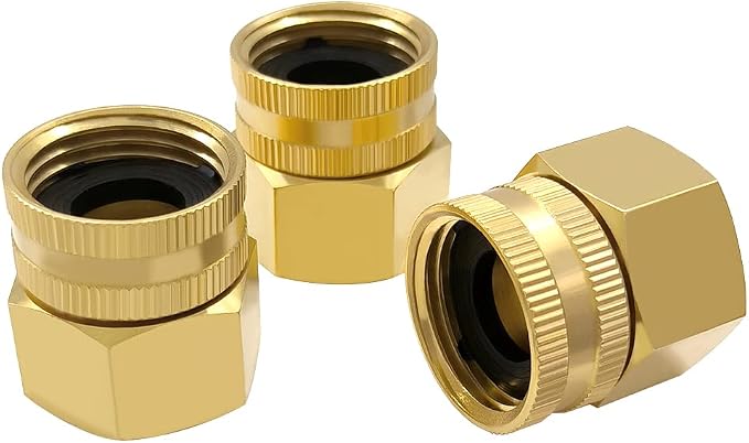 Hooshing 3PCS Garden Hose Adapter 3/4" NPT Female to 3/4" GHT Female Thread | by Hooshing