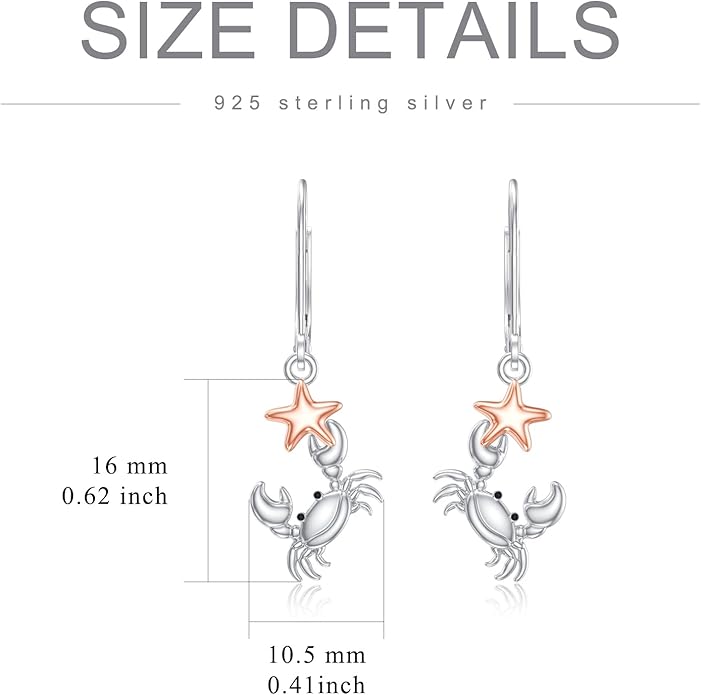 PELOVNY Animal Dangle Earrings Sterling Silver Hypoallergenic Moss Agate Crystal Moonstone Earrings Bee Butterfly Dolphin Peacock Phoenix Jewelry Birthday Christmas Gifts for Women