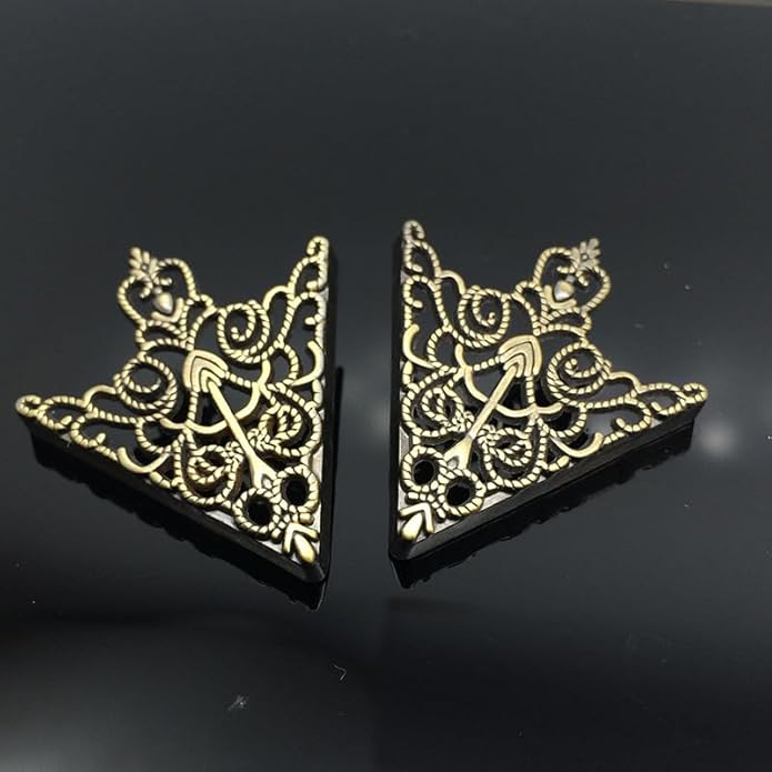 5 Pairs Retro Hollow Pattern Shirt Collar Brooches For Women And Men Gold Plated Triangle & Simple Elegant Double Leaf Collar Pin Brooches Gold Silver Plant Brooch Jewelry