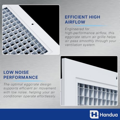 Fits 6x6 Duct Opening | Aluminum Eggcrate Return Air Grille | Low Noise & High - Image 6