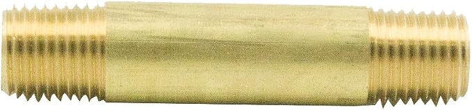 Brass Long Nipple Pipe Fitting, 1/8" NPT Male x 1/8" NPT Male, 2-1/2" Length - Image 5