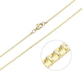 ALEXCRAFT Wholesale 6PCS 14K Real Gold Plated Brass Box Chain Necklace Bulk for Jewelry Making (16 inch)