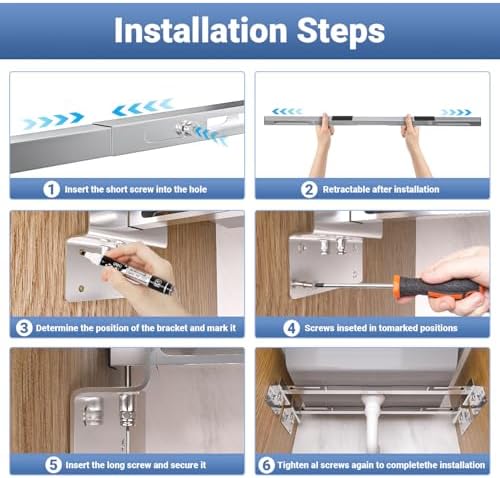 Undermount Sink Support | Adjustable Undermount Sink Brackets | 28.0-39.4 - Image 6
