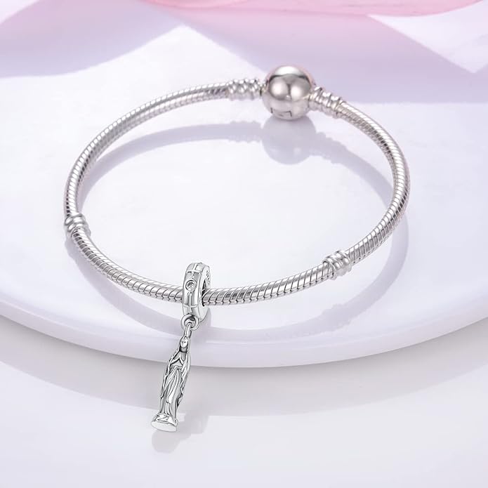 MULA 925 Sterling Silver Charms for Bracelets and Necklaces Family Letters Dangle Pendants Airplane Travel Beads Family Tree Jewelry Charms for Women