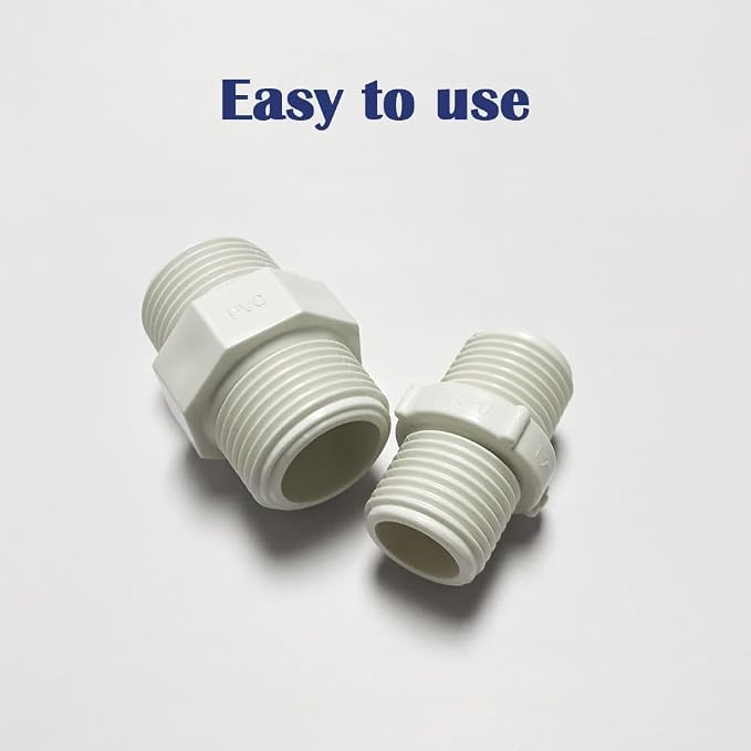 4PCS 1" PVC Pipe Fitting Hex Nipple G1 Male X G1 Male Coupling Adaptor of - Image 5