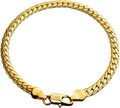 18k Gold Bracelet Mesh Flat Chain Men's and Women's Fashion Hip Hop Jewelry Gold Shining Bracelet Birthday Valentine's Day Christmas Gift