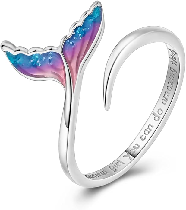 Parmuz 925 Sterling Silver Adjustable Ring for Woman Stackable Open Lucky Ring Eternity Bands Dainty CZ Statement Engagement