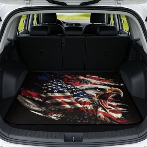 ELEQIN American Flag Eagle Novelty, Car Cargo Liner, All Weather Heavy Duty by ELEQIN