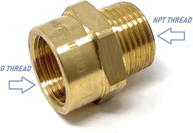G Thread Female to NPT Thread Male Pipe Fitting Adapter - Image 4