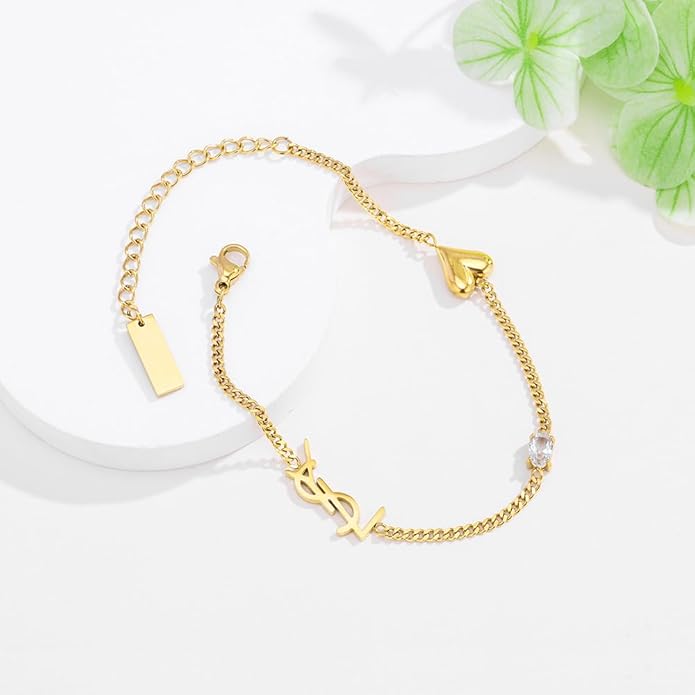 Luxury Gold bracelet for Women,18K monogram Exquisite monogram interwoven Charm Bracelet for Women Gold Jewelry Gifts