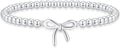 Valentines Day Gifts for Women Her - Beaded Stretch Handmade Ball Bracelets Cute Charm Bracelet Dainty Stackable Cross Heart Bow Wave CZ Jewelry Gifts Trendy Stuff