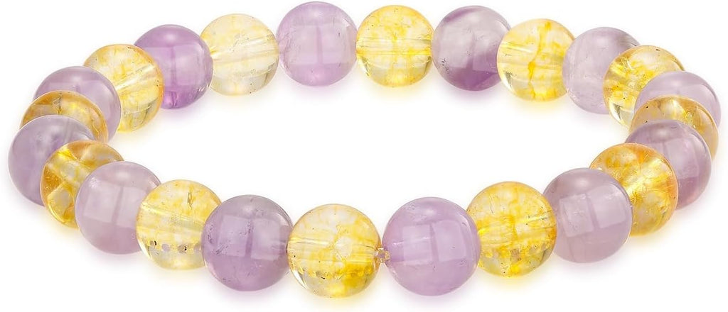 Crystal Vibe 8mm Beaded Bracelets For Women Men - Healing Crystal Bracelet - Adjustable Size
