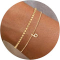 Initial Bracelets for Women, Dainty 14K Gold Plated Layered Letter Bracelet, Trendy Charm Stackable Jewelry Valentines Day Gift for Her