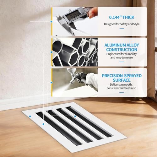 16x8 Modern AC Vent Cover, Decorative Air Vent Register Grille - Image 5