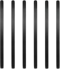 6 Pack 3/4" × 28" Pre-Cut Black Metal Pipe, Industrial Steel Fits Standard by GeilSpace