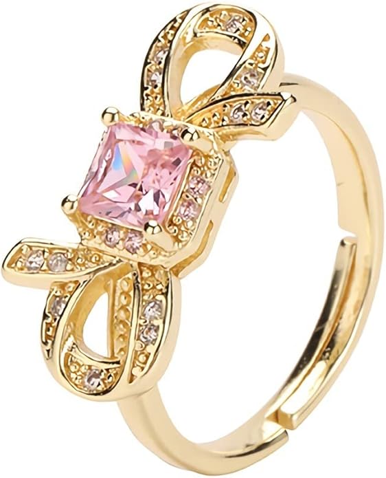 Gold-Plated Butterfly Rings - Vintage Snake Statement Rings with Cubic Zirconia for Women Adjustable Open Rings