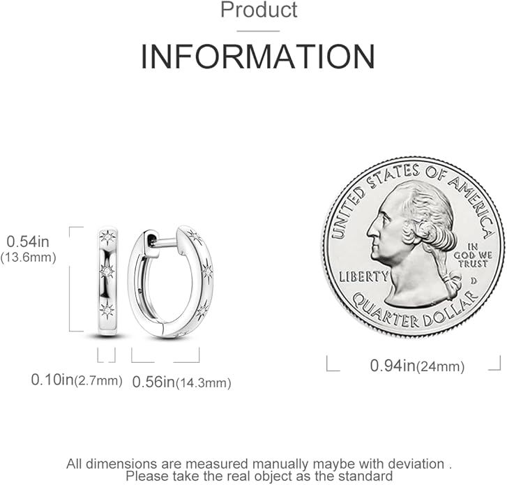 NARMO Earrings for Women 925 Sterling Silver Heart Hoops Small Colorful Rainbow Hoop Earrings Huggie Earrings