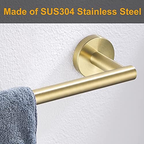 Nolimas Brushed Gold Bath Hand Towel Bar Single Bars Towel Rack Rod Classic - Image 4