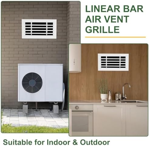 PATIKIL 8x6 Inch Linear Bar Air Vent Grille, Sidewall HVAC Air Supply and Return - Image 6