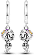 LAZA 925 Sterling Silver Hoop Earrings for Women, Hypoallergenic Huggie Butterfly Dangle Drop Earrings Colorful Flower Earrings Jewelry Gifts