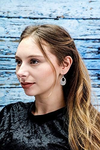 Silver Clip On Earrings For Women, They Look Pierced, Don't Pinch & Won't Fall Off, Hypoallergenic & Lightweight