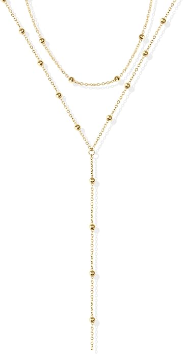 BOUTIQUELOVIN 14K Gold Plated Lock Necklace for Women Paperclip Link Chain Padlock Necklace Non-Tarnish