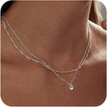 Diamond Pendant Necklace for Women, Dainty Gold Necklace 18k Gold Plated Paperclip Choker Necklaces Cute Open Oval Necklaces Simple Gold Necklace Jewelry Gifts for Women Trendy